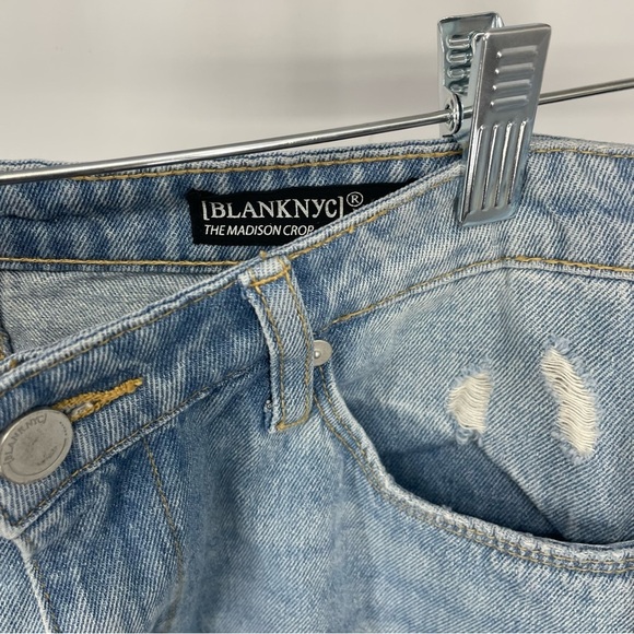 NWT BlankNYC the Madison crop high waisted jeans 30 distressed - Picture 4 of 6